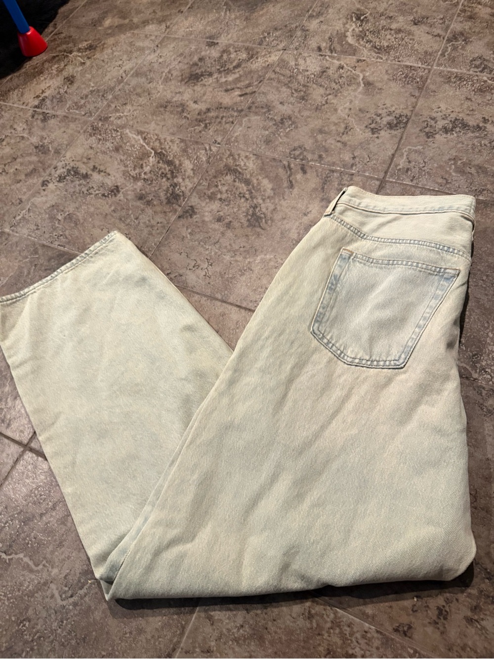 Light Wash 90s baggy dusty Blue Jeans